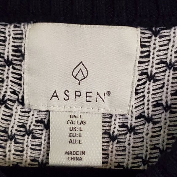 Aspen Fair Isle Cotton Polar Bear Sweater Size L - Picture 4 of 5